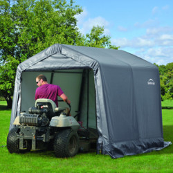 Abri de jardin 5,76m² démontable en acier et polyéthylène gris – Shelter Logic