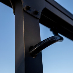 Toit de terrasse 12,04m² en alu anthracite à panneaux amovibles Habrita