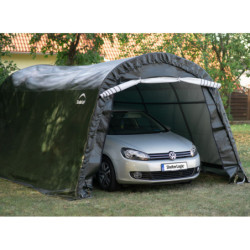 Garage 18,3m² démontable à toit arrondi en acier et polyéthylène vert – Shelter Logic