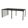 Pergola bioclimatique aluminium anthracite 21,52m² + 1 rideau - HABRITA