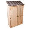 Abri mural en bois brut 0,70m² avec 3 étagères de rangement - Habrita