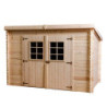 Abri de jardin en bois massif 6,04m² monopente – Habrita