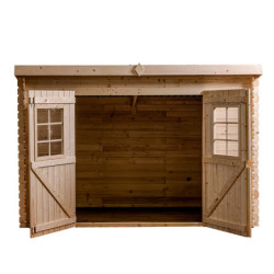 Abri de jardin en bois massif 6,04m² monopente – Habrita