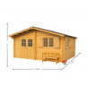 Abri de jardin en bois massif 22,87m² – Habrita