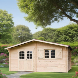 Abri de jardin en bois massif 22,87m² – Habrita