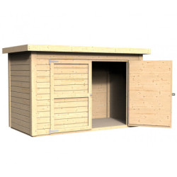 Abri à vélos en bois naturel 2,10m² Cykel + plancher – Baltic