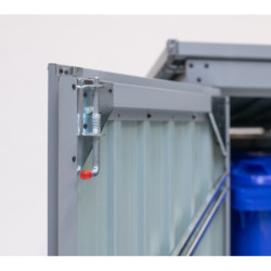 Cache-poubelle double en acier pour conteneurs 240L – Westmann