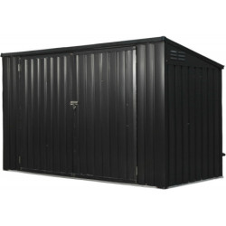 Cache-poubelle double 172x100x131cm en acier pour conteneurs 240L – Westmann