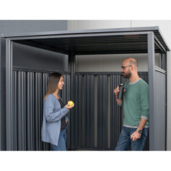 Abri à vélos en acier anthracite 3,6m² Westmann