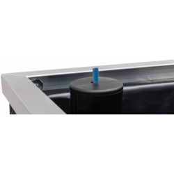 Bac à plantes 50x50x43cm en résine tressée marron clair et acier galvanisé Rattan Art	