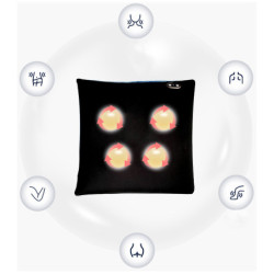 Coussin de massage Shiatsu chauffant gris sans fil - Kosû Wellness