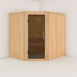 Sauna traditionnel d'angle SIIRIN 4 à 5 places 68mm KARIBU