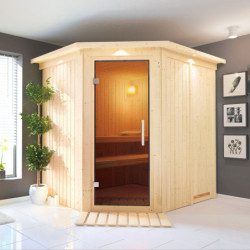 Sauna traditionnel d'angle SIIRIN 4 à 5 places 68mm KARIBU