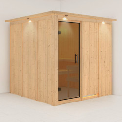 Sauna traditionnel modulable RODIN 5 à 6 places 68mm KARIBU