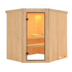 Sauna traditionnel d'angle SIIRIN 4 à 5 places 68mm KARIBU