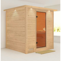 Sauna traditionnel MOJAVE 5 à 6 places 38mm avec couronne et porte classique KARIBU