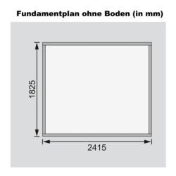 Abri de jardin en bois massif gris terre 4,57m² Amberg 3 – Karibu 