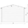 Abri en bois massif 6m² PRIMO 28mm traité teinté marron Gardy Shelter