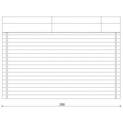 Abri en bois massif 9m² PRIMO 28mm traité teinté marron Gardy Shelter