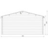 Abri en bois massif 16m² PRIMO 28mm traité teinté marron Gardy Shelter