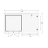 Abri de jardin en bois massif 8,82m² Bastrup 5 avec appentis 300cm – Karibu 