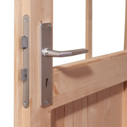 Abri de jardin en bois massif 10,60m² Bastrup 7 avec appentis 300cm et paroi arrière – Karibu 