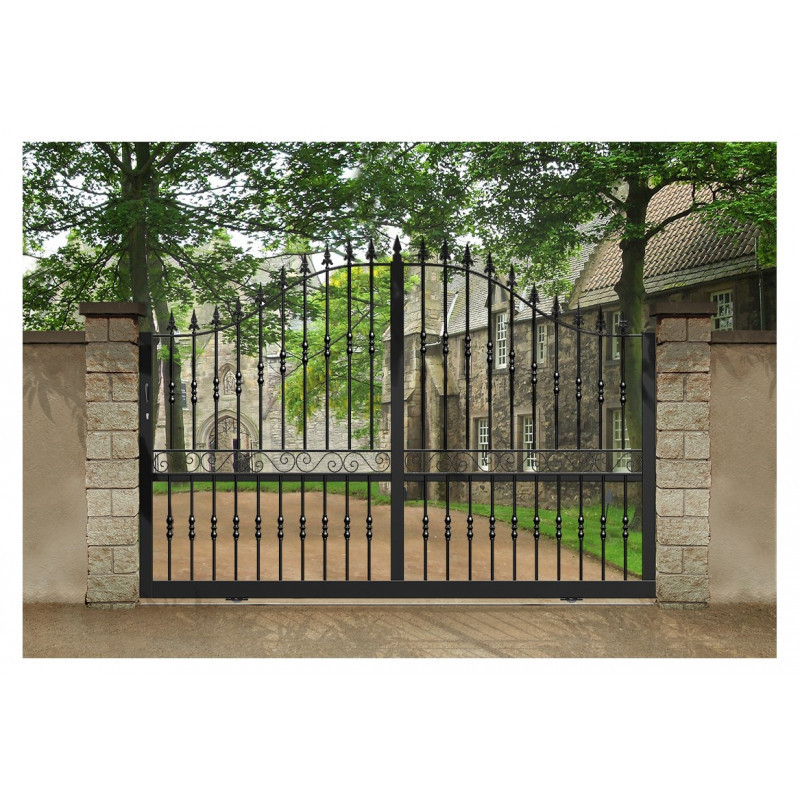 Portail coulissant ajouré en acier galavanisé DARGAVILLE - 18 coloris au choix - ROY