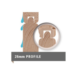 Abri de jardin en bois massif 10,60m² Bastrup 7 avec appentis 400cm – Karibu 