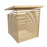 Abri de jardin en bois massif 7,04m² Bastrup 4 avec appentis 400cm et paroi arrière – Karibu 