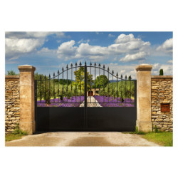 Portail coulissant semi-ajouré en acier galavanisé DARGAVILLE - 18 coloris au choix - ROY