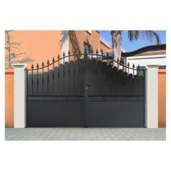 Portail coulissant plein acier galavanisé DARGAVILLE - 18 coloris au choix - ROY