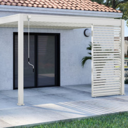 Panneau latéral à ventelles 1,33m OMBREA - Blanc