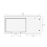 Abri de jardin 11,49m² en bois massif 40mm Trittau 5 avec appentis 330cm, paroi arrière et latérale – Karibu 