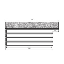 Abri de jardin en bois massif 28mm Montreux avec double porte 25,81m² - SOLID