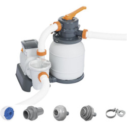 Filtre à sable Flowclear™ 5,678m³/h avec pompe 230W et pré-filtre integré pour piscines jusque 42m³ - Bestway