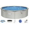 Piscine hors sol ronde Hydrium™ Ø300x120cm en acier laqué blanc - Bestway