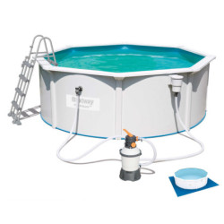 Piscine hors sol ronde Hydrium™ Ø360x120cm en acier gris - Bestway