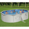 Piscine hors sol ovale Hydrium™ 500x360x120cm en acier gris - Bestway