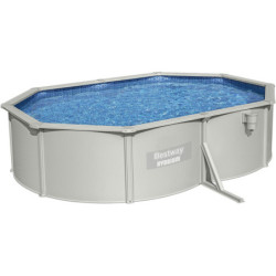 Piscine hors sol ovale Hydrium™ 500x360x120cm en acier gris - Bestway