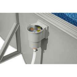 Piscine hors sol ovale Hydrium™ 500x360x120cm en acier gris - Bestway