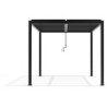 Pergola bioclimatique autoportante en aluminium anthracite 3x3m - X-METAL