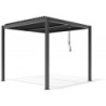 Pergola bioclimatique autoportante en aluminium anthracite 3x3m - X-METAL