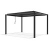 Pergola bioclimatique autoportante en aluminium anthracite 4x3m - X-METAL