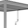 Pergola bioclimatique autoportante en aluminium gris clair 4x3m - X-METAL