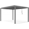 Pergola bioclimatique autoportante en aluminium gris clair 4x3m - X-METAL