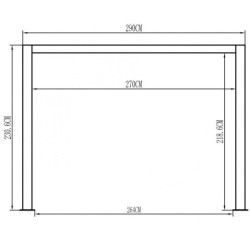 Pergola bioclimatique autoportante en aluminium gris clair 4x3m - X-METAL