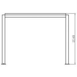 Pergola bioclimatique autoportante en aluminium gris clair 4x3m - X-METAL