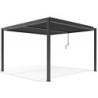 Pergola bioclimatique autoportante en aluminium anthracite 4x4m - X-METAL