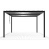 Pergola bioclimatique autoportante en aluminium anthracite 4x4m - X-METAL