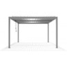 Pergola bioclimatique autoportante en aluminium gris clair 4x4m - X-METAL